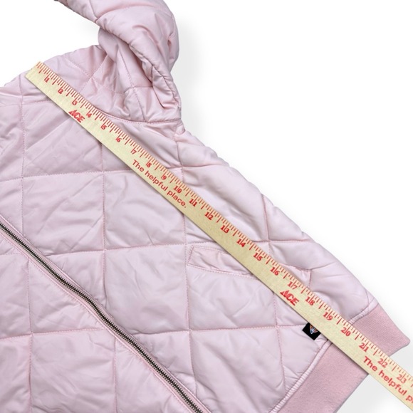 Dickies Women's‎ Quilted Puffer Bomber Jacket Coat Pale Pink Size Medium - Picture 6 of 13